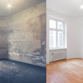 Renovación de salón, antes y depués